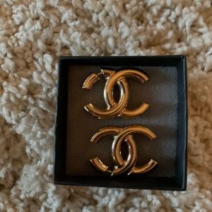 CHANEL Jewelry - Authentic CHANEL Large Gold CC Coco Mark Earrings CHANEL Jewelry - Authentic CHANEL Large Gold CC Coco Mark Earrings